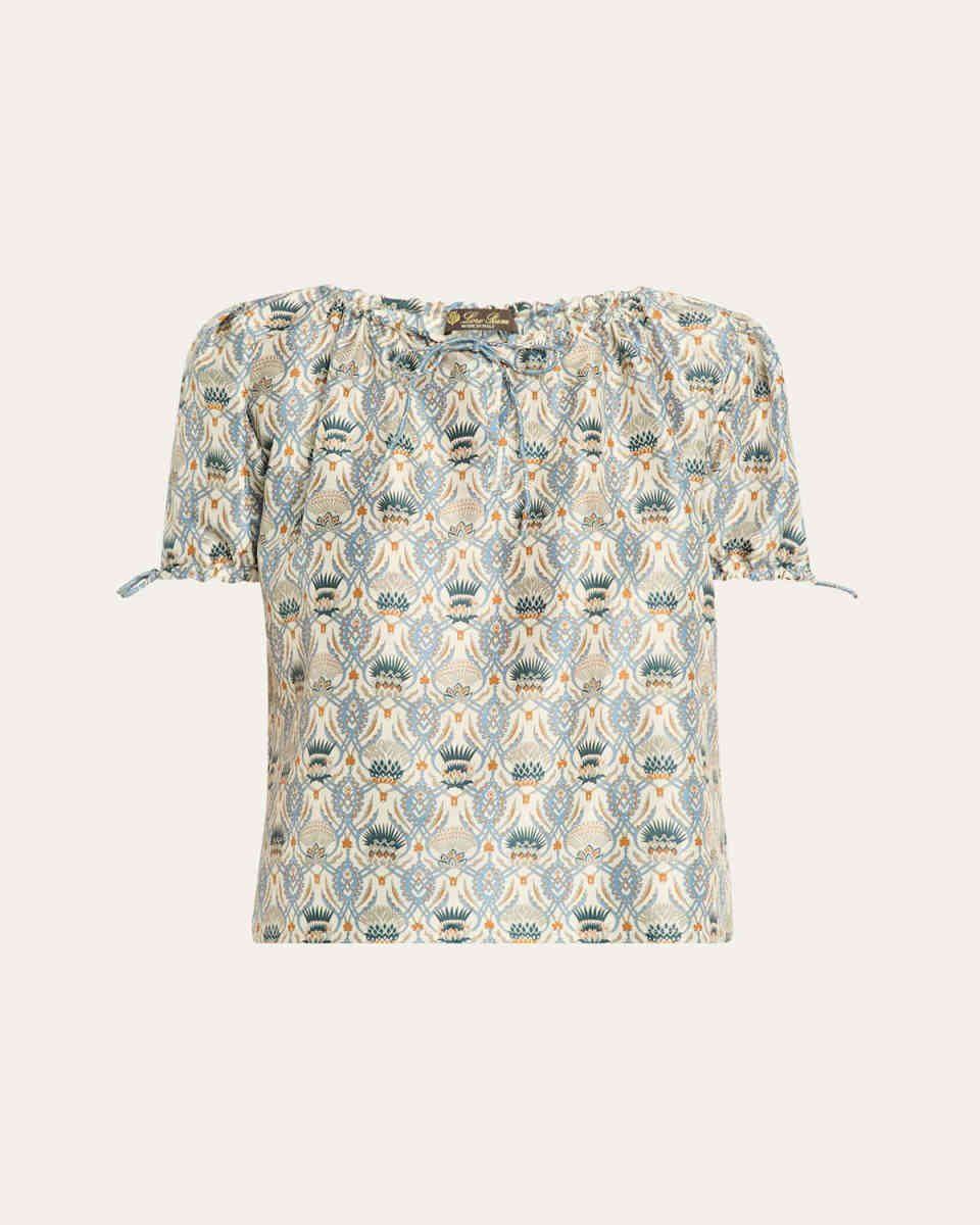Rose Cardo Veneziano Printed Silk Shirt